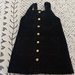 Jcrew black  Corduroy Kids Dress with Gold Buttons